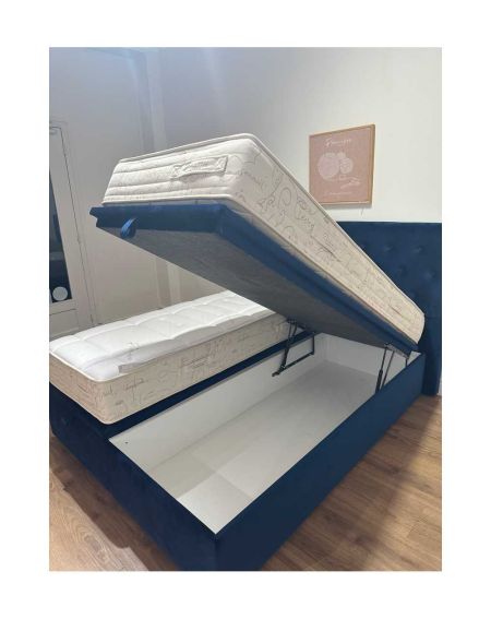 Lit coffre tissu sur mesure