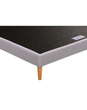 Sommier Simmons à lattes fixes hauteur 15 cm tissu gris vue détail