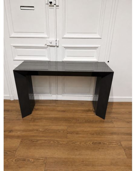 Console Extensible Arche - laqué Gris Brun brillant ral 7013 - 4 allonges