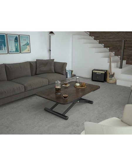 Table basse relevable, Enora pieds Noirs